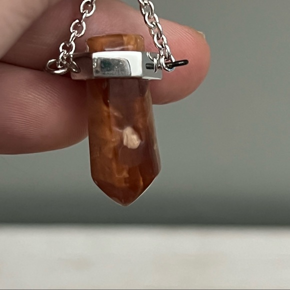 Givenchy Silver Tone Clip On Chain Dangle Earrings with Gemstone Vintage 80s 90s - Picture 11 of 11